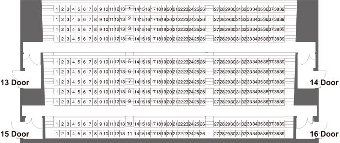 Seating chart: Second floor seating